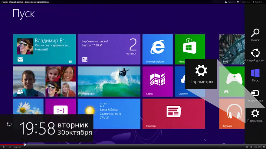 Панель управления Windows 8
